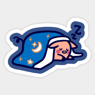 Cute Sleeping Pig Sticker